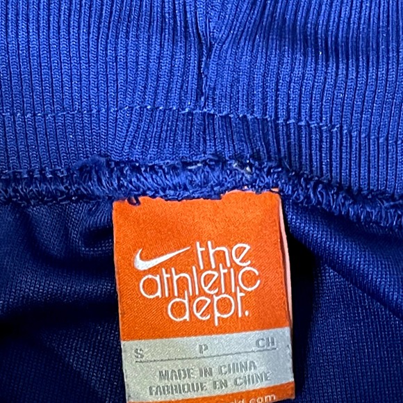 Nike Athletic Pants Size Small Blue With Green Piping Pockets Polyester 28X32 - Picture 7 of 9